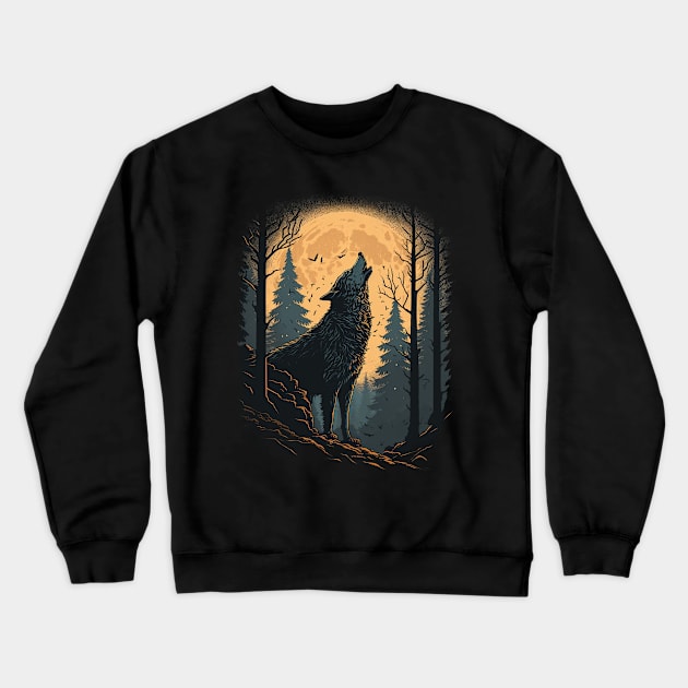 Lone Wolf Crewneck Sweatshirt by Abili-Tees